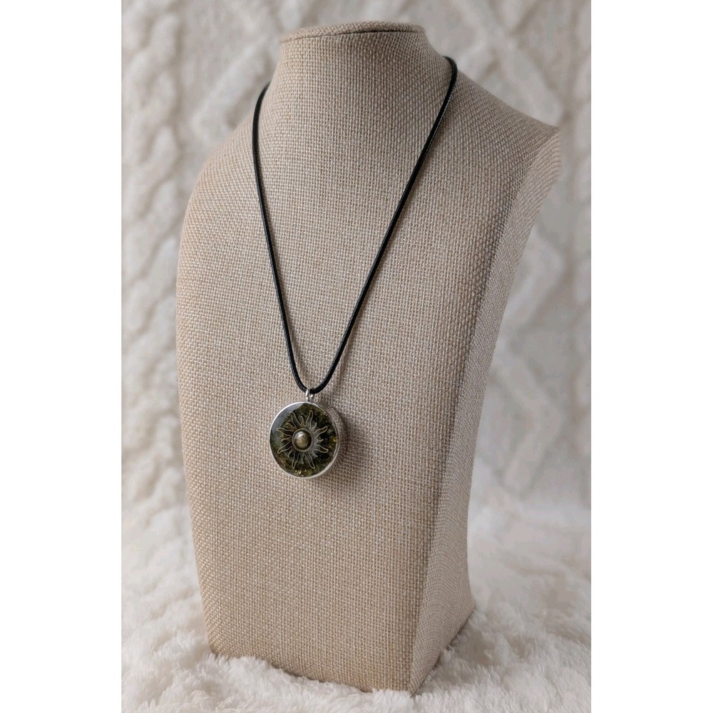 Orgonite Sun‎ Pendant Necklace Copper Spiral Energy Healing Resin Jewelry